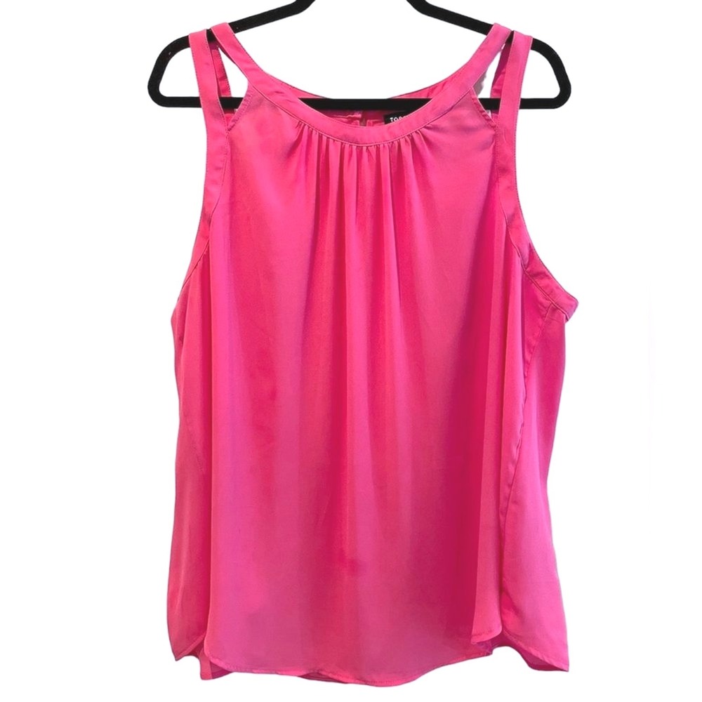 Torrid Sleeveless Blouse Pink Barbiecore Strappy Keyhole‎ Back Women 14/16